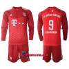 Virallinen Fanipaita + Shortsit Pitkähihainen FC Bayern München Robert Lewandowski 9 Kotipelipaita 2021-22 - Lasten